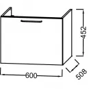 Тумба белый глянец 60 см Jacob Delafon Odeon Rive Gauche EB2510-R9-G1C