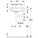Раковина 40x25 см Geberit Renova Compact 276140000