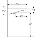 Раковина 65x55 см Geberit Renova Comfort Square 128666000