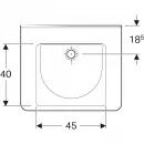 Раковина 65x55 см Geberit Renova Comfort Square 128666000