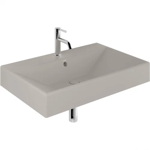 Раковина Kludi Resa 59WW81O2 81x50,5 см, подвесная, светло-серый матовый