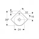 Раковина 32x32 см Geberit Renova Compact 276132000