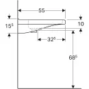 Раковина 65x55 см Geberit Renova Comfort Square 128665000