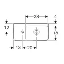 Раковина 50x25 см Geberit Renova Compact 276350000