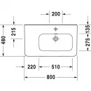Раковина 80x48 см Duravit DuraStyle 2326800000