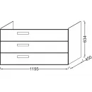 Тумба белый глянец 119,5 см Jacob Delafon Rythmik EB1311-G1C