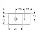 Раковина 50x25 см Geberit Renova Compact 276250000