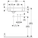 Раковина 50x25 см Geberit Renova Compact 276250000