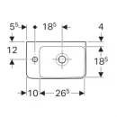 Раковина 40x25 см Geberit Renova Compact 276240000