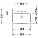 Раковина 55x44 см Duravit ME by Starck 2335550000