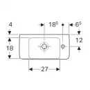 Раковина 50x25 см Geberit Renova Compact 276150000