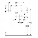 Раковина 50x25 см Geberit Renova Compact 276150000