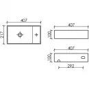 Раковина 40,7x21,7 см Ceramica Nova Element CN6051LMDH