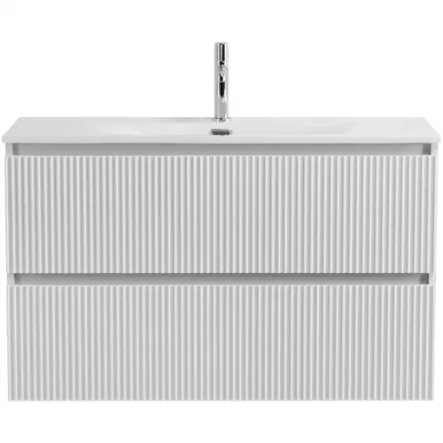 Тумба под раковину BelBagno Uno UNO-MINI-1000-2C-SO-BO 100 см, подвесная, белый матовый