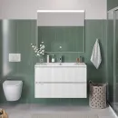 Тумба под раковину BelBagno Uno UNO-MINI-1000-2C-SO-BO 100 см, подвесная, белый матовый