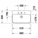 Раковина 60x40 см Duravit ME by Starck 2343600000