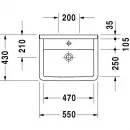 Раковина 55x43 см Duravit Starck 3 0300550000