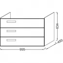 Тумба белый глянец 99,5 см Jacob Delafon Rythmik EB1310-G1C