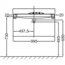 Тумба белый глянец 99,5 см Jacob Delafon Rythmik EB1310-G1C