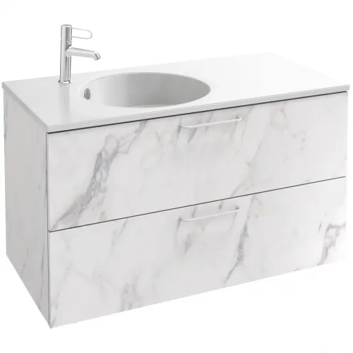 Тумба белый мрамор 100 см Jacob Delafon Odeon Rive Gauche EB2524-R6-NR4