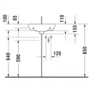 Раковина 43,5x38 см Duravit ME by Starck 0722430000