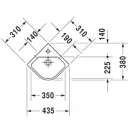 Раковина 43,5x38 см Duravit ME by Starck 0722430000