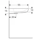 Раковина 65x55 см Geberit Renova Comfort 258565000