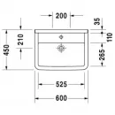 Раковина 60x45 см Duravit Starck 3 0300600000