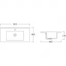 Комплект мебели белый глянец 81,5 см Vincea Mia VMC-2MC800GW + VBS-13980 + VLM-3VN800