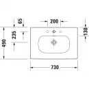 Раковина 73x49 см Duravit Viu 2344730000