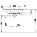 Раковина 73x49 см Duravit Viu 2344730000