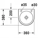 Раковина 36x38 см Duravit Architec 0766350009