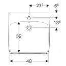 Раковина 55x55 см Geberit Renova Comfort 258555000