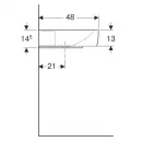 Раковина 85x48 см Geberit Renova Plan 125185000