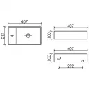 Раковина 40,7x21,7 см Ceramica Nova Element CN6051RMDH