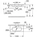 Раковина 100x46 см Grohe Euro Ceramic 3958500H