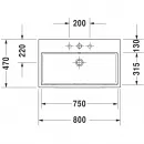 Раковина 80x47 см Duravit Vero Air 2350800000