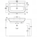 Раковина 80x45 см Simas Baden Baden BB12bi*1