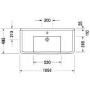Раковина 105x48,5 см Duravit Starck 3 0304100000