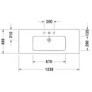 Раковина 123x49 см Duravit ME by Starck 2336120000