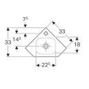 Раковина 33x33 см Geberit iCon 124729000