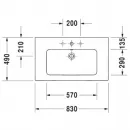 Раковина 83x49 см Duravit ME by Starck 2336830000