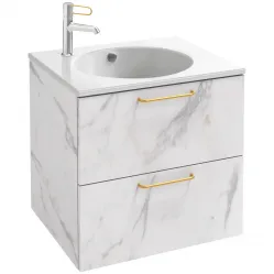 Тумба белый мрамор 60 см Jacob Delafon Odeon Rive Gauche EB2520-R8-NR4