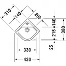 Раковина 31x31 см Duravit Starck 3 0752440000