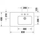 Раковина 83x49 см Duravit ME by Starck 2346830000