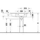 Раковина 83x49 см Duravit ME by Starck 2346830000