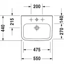 Раковина 55x44 см Duravit DuraStyle Med 2324550000