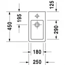 Раковина 45x25 см Duravit Vero 0702250000