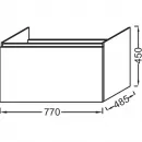 Тумба нежно-розовый матовый 77 см Jacob Delafon Odeon Up EB894-M71
