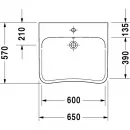 Раковина 65x57 см Duravit DuraStyle 2329650000